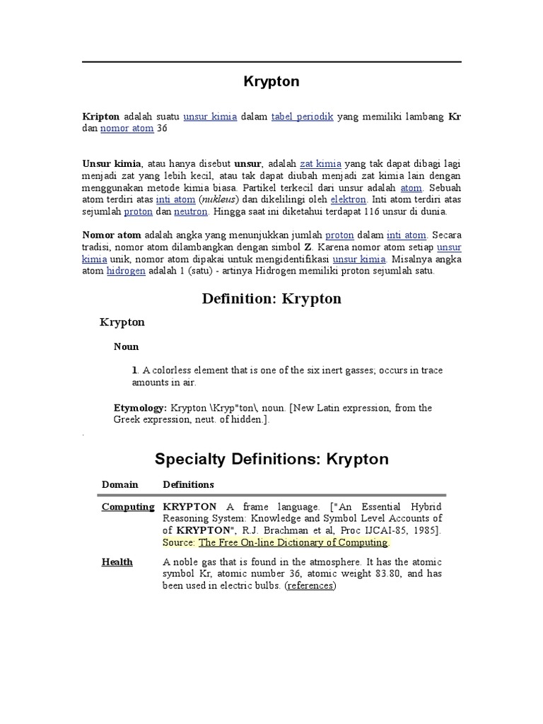 Kripton | PDF | Tabel Periodik | Kimia Fisik