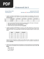 Homework Set 4: Class CPI On P1 CPI On P2