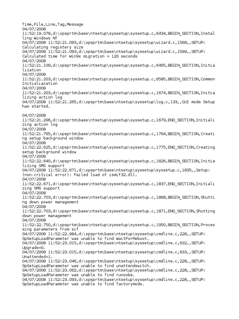 Setuplog | PDF | Computer Architecture | System Software