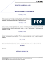 Código Municipal - Decreto 12-2002