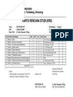 Kartu Rencana Studi (KRS) : Teknik Kimia Universitas Diponegoro Jl. Prof. Sudarto, SH, Tembalang, Semarang