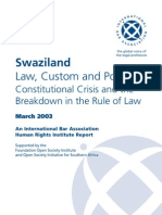 Breakdown of Law and Order Swaziland - IBA