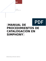 Procedimientos de Catalogación en Simphony free