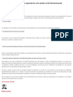 5 Razones para Oponerse A La Unión Civil Homosexual