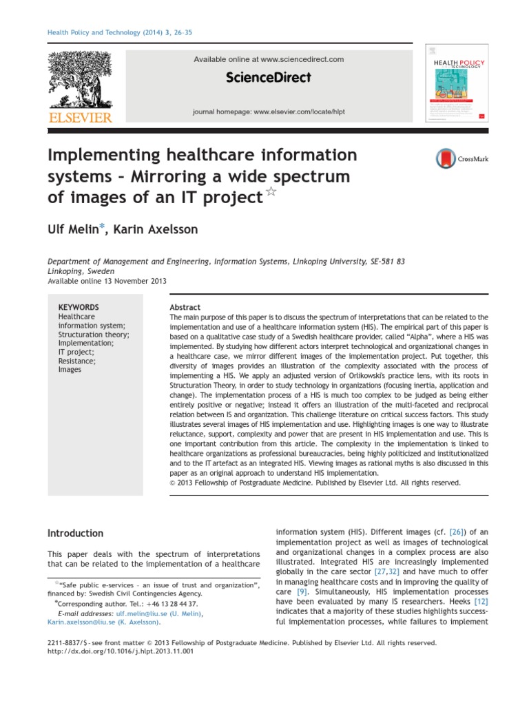 Implementing A Health Information System