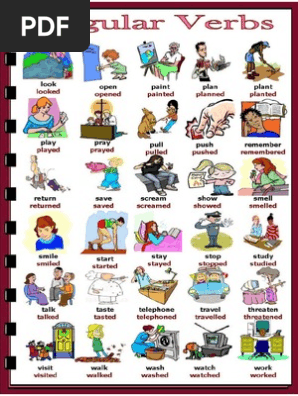 regular verbs worksheet for kids pdf