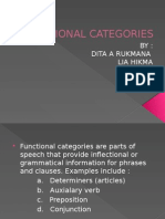 Functional Categories: BY: Dita A Rukmana Lia Hikma