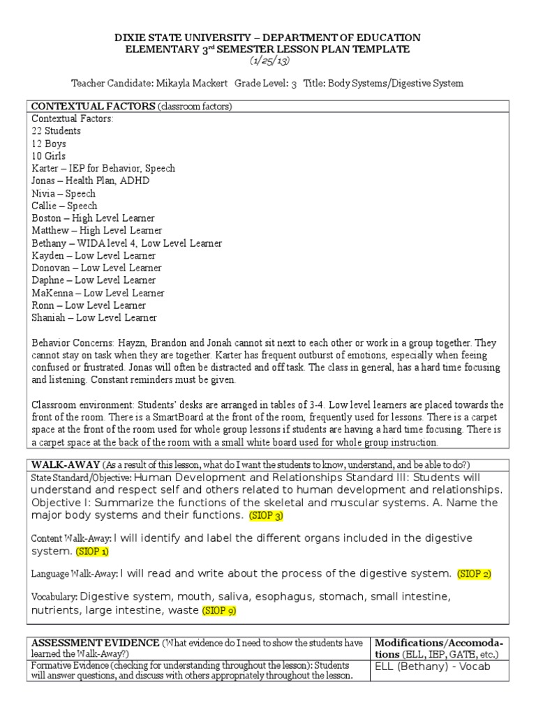 Digestive System | Human Digestive System | Educational Assessment