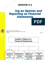 Forming An Opinion and Reporting On Financial Statements