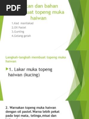 Alatan Dan Bahan Membuat Topeng Muka Haiwan  PDF