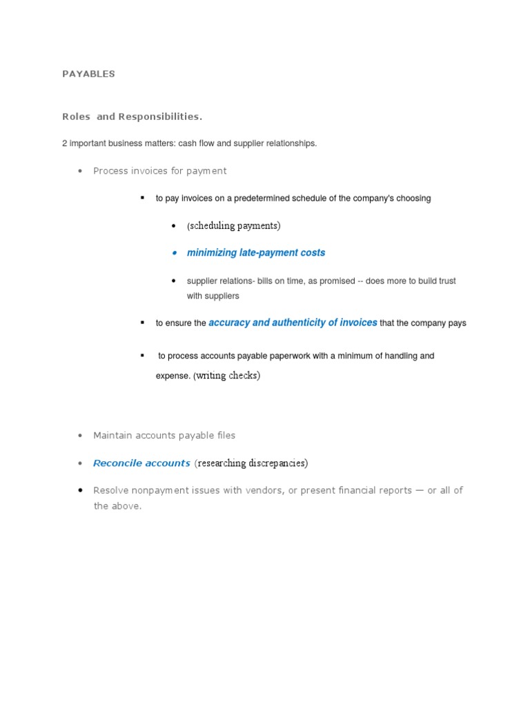 PAYABLES | PDF