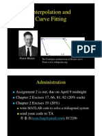 Interpolation and Curve Fitting: Pierre Bézier