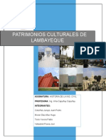 Patrimonios Culturales Del Departamento de Lambayeque