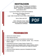 Invitación A La Ceremonia de Juramentación CONREDE Tacna 2015.