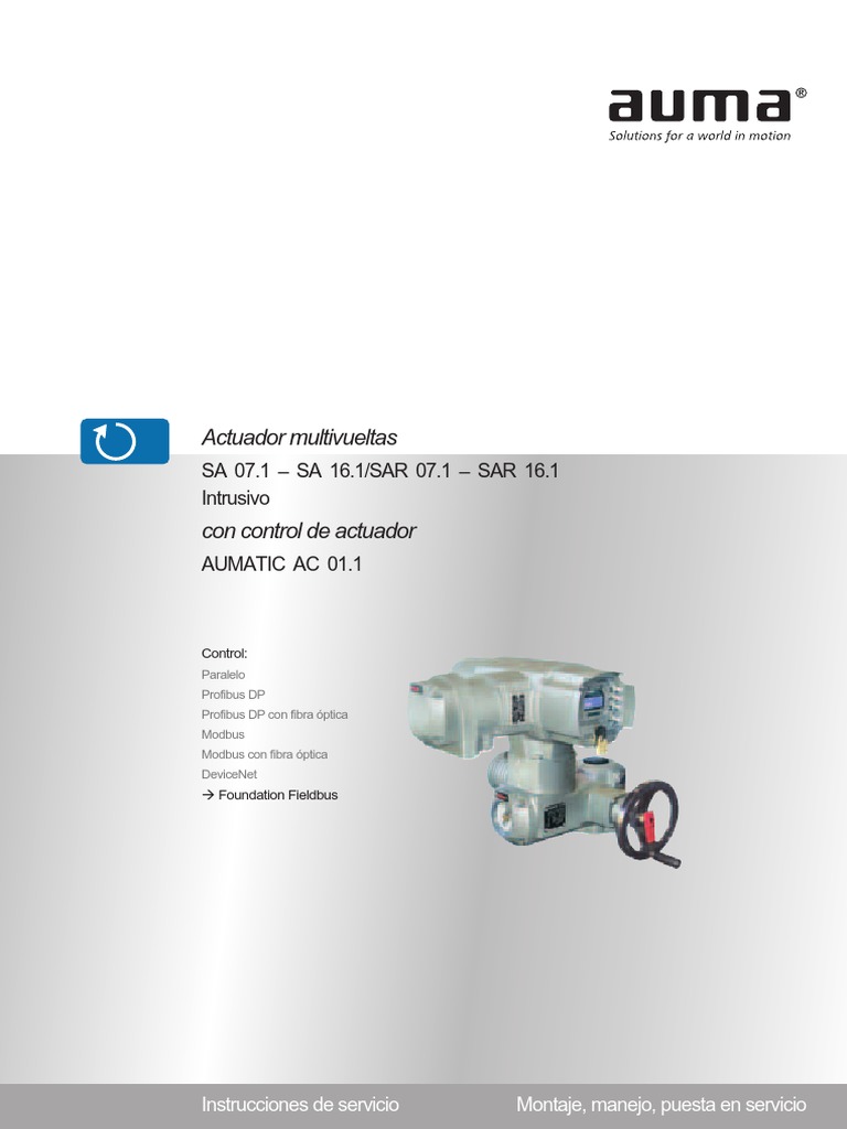 Actuador AUMA | PDF | Seguridad y salud ocupacional | Solenoide