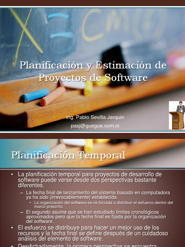 Planificacion y Estimacion de Proyectos de Software | PDF | Software ...