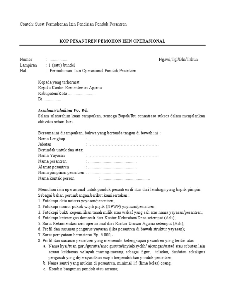 Ijin Baru Pondok