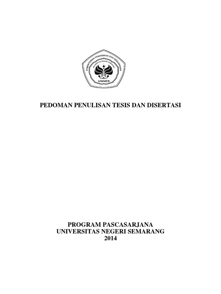 Pedoman Tesis Disertasi Pps Unnes 2014