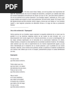 Análisis de Espergesia poema de César Vallejo