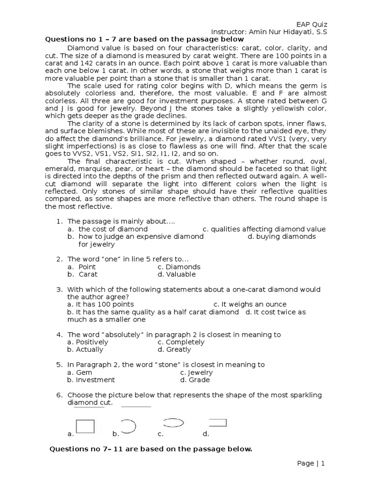Latihan EAP | PDF | Language Arts & Discipline | Home & Garden