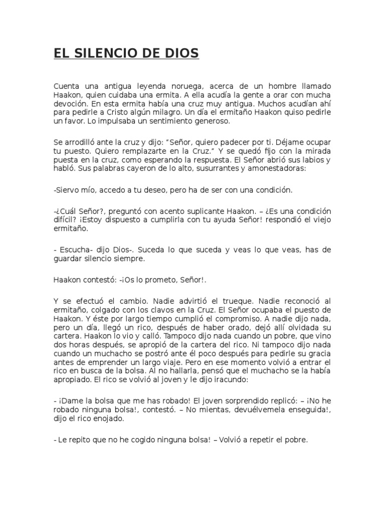 El Silencio de Dios | PDF | Dios | Oración