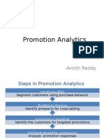 Promotion Analytics: - Amith Reddy