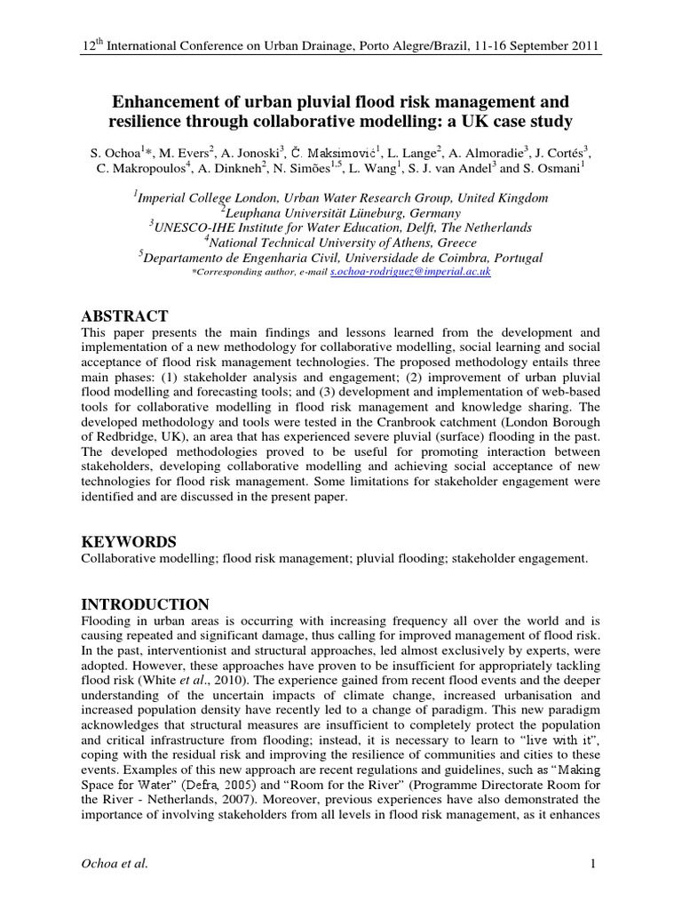 Maksimovic - Enhancement of Urban Pluvial Flood Risk Management and ...