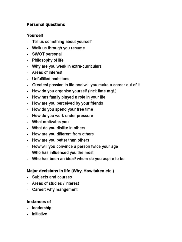 Personal Insights for Career Development | PDF