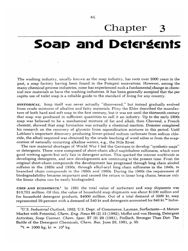 Soap and Detergents PDF Soap Surfactant