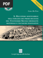 Il Recupero Sostenibile Dell’Edilizia Dei Primi Decenni Del Ventesimo Secolo Mediante Materiali e Tecniche Innovative