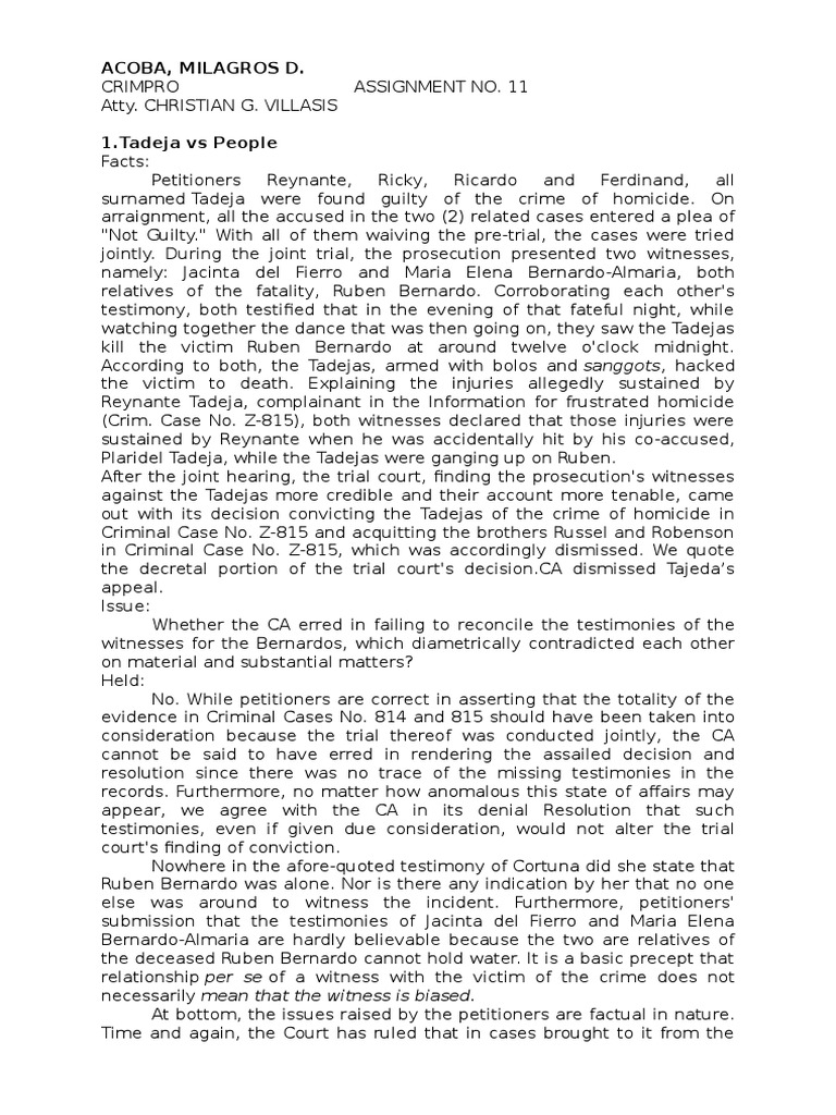 Assignment No. 11 For Submission | PDF | Search And Seizure | Search ...