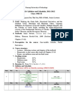 MATH324 Syllabus and Schedule, 2011-2012 Class: 09ECE: Danang University of Technology