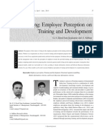 Modelling Employee Perception on Training and Development