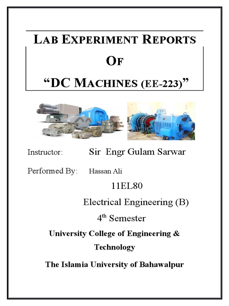 DC Machine Lab Manuals 11 ES 80 PDF Electric Generator Voltage