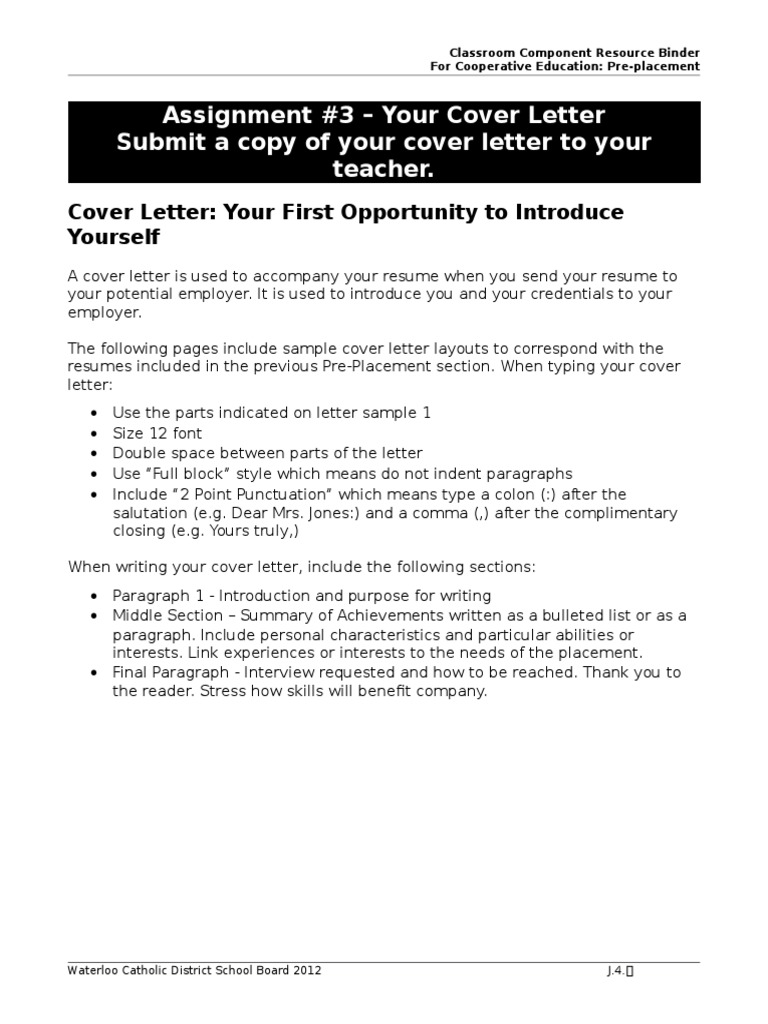 Cover Letter And Resume As One Document Pictures