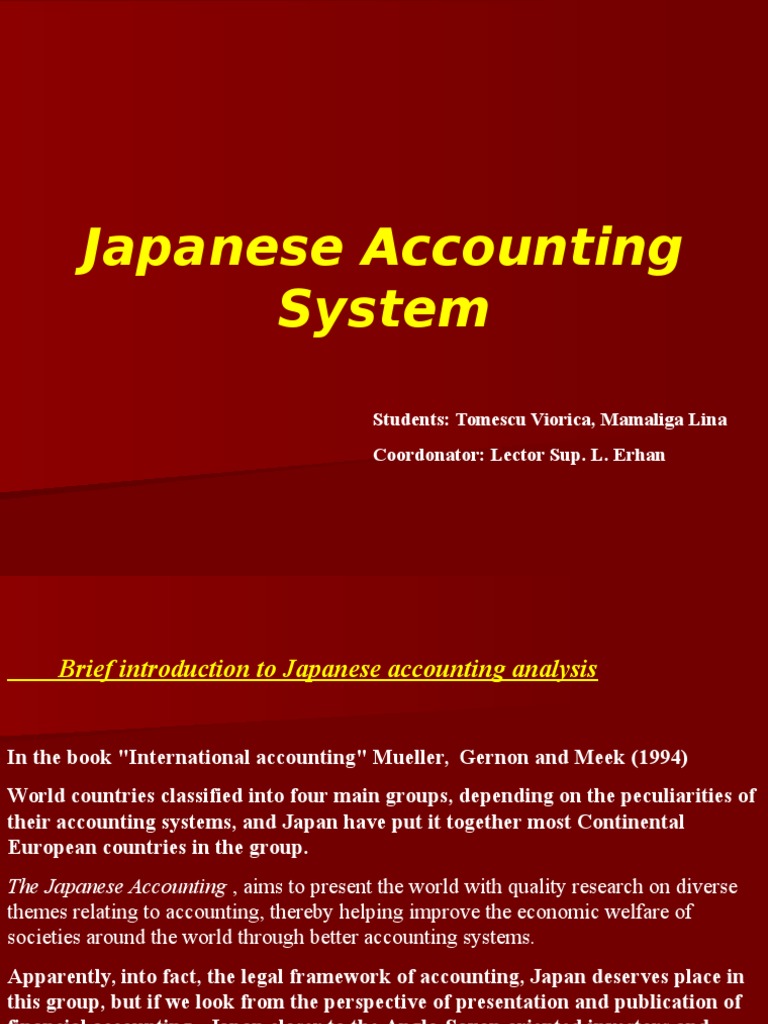 Overview of Japanese Accounting System | PDF | International Financial ...