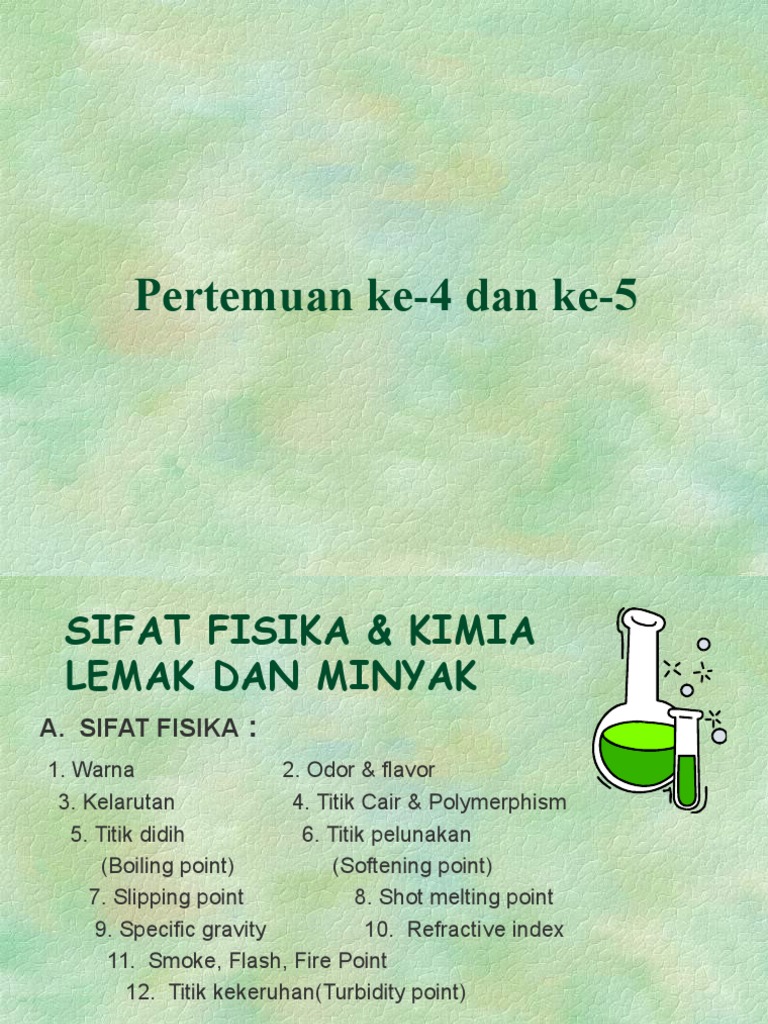 Sifat Fisik Dan Kimia Lemak Minyak | PDF