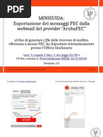 Download Miniguida Esportazione Messaggi Webmail ArubaPEC by Luca Sileni SN259031541 doc pdf