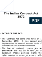 Indian Contract Act 1872 Summary