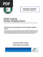 Port Scanning Techniques Defense