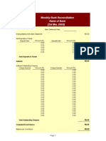 Monthly Bank Reconciliation Template