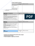 Individual Paper: Individual Paper Grading Form Week 2 Content 60 Percent