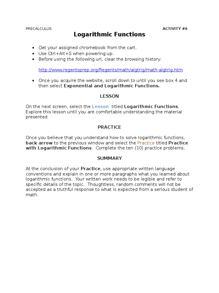 6 Logarithms | PDF | Career & Growth | Teaching Methods & Materials