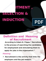 Recruitment, Selection & Induction