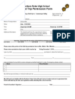 Field Trip Permission Form CV