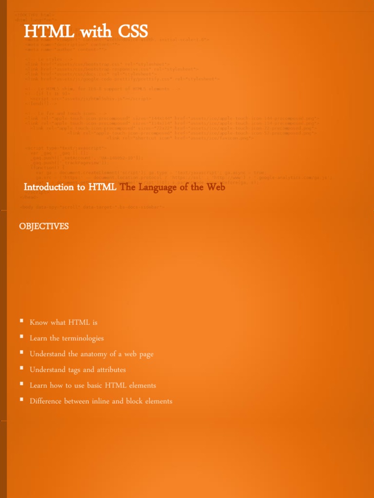 Introduction To HTML | PDF | Html Element | Html