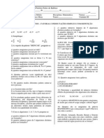 8 Lista de Exercícios Fatorial e Permutações Simples e Com Repetição