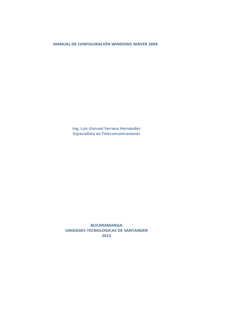 Guía Windows Server 2008 | PDF | Directorio Activo | sistema de nombres ...