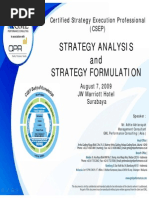2) Strategy Analysis.& Formulation