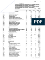 Presupuesto de Pistas y Veredas